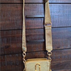 Marc Jacobs Gold Crossbody Bag with Adjustable Strap